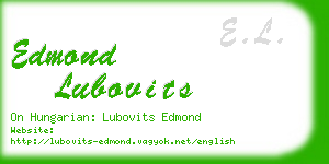 edmond lubovits business card